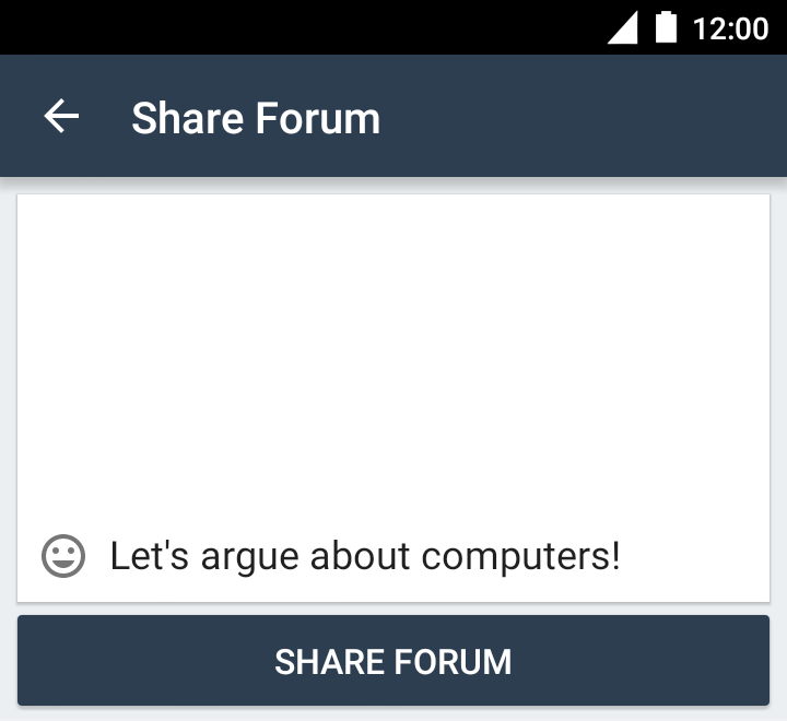 Sharing a forum, step 3